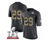 Youth Nike New England Patriots #29 LeGarrette Blount Limited Black 2016 Salute to Service Super Bowl LI 51 NFL Jersey