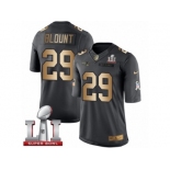 Youth Nike New England Patriots #29 LeGarrette Blount Limited Black Gold Salute to Service Super Bowl LI 51 NFL Jersey