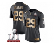 Youth Nike New England Patriots #29 LeGarrette Blount Limited Black Gold Salute to Service Super Bowl LI 51 NFL Jersey