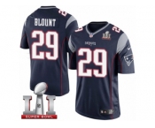 Youth Nike New England Patriots #29 LeGarrette Blount Navy Blue Team Color Super Bowl LI 51 NFL Jersey