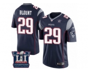 Youth Nike New England Patriots #29 LeGarrette Blount Navy Blue Team Color Super Bowl LI Champions NFL Jersey