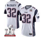 Youth Nike New England Patriots #32 Devin McCourty Limited White Super Bowl LI 51 NFL Jersey