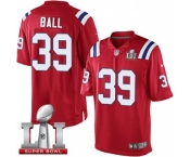 Youth Nike New England Patriots #39 Montee Ball Elite Red Alternate Super Bowl LI 51 NFL Jersey