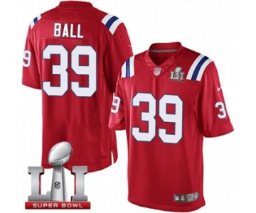 Youth Nike New England Patriots #39 Montee Ball Elite Red Alternate Super Bowl LI 51 NFL Jersey