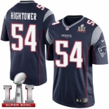 Youth Nike New England Patriots #54 Dont'a Hightower Elite Navy Blue Team Color Super Bowl LI 51 NFL Jersey