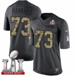 Youth Nike New England Patriots #73 John Hannah Limited Black 2016 Salute to Service Super Bowl LI 51 NFL Jersey