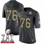 Youth Nike New England Patriots #76 Sebastian Vollmer Limited Black 2016 Salute to Service Super Bowl LI 51 NFL Jersey