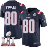 Youth Nike New England Patriots #80 Irving Fryar Limited Navy Blue Rush Super Bowl LI 51 NFL Jersey