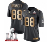 Youth Nike New England Patriots #88 Martellus Bennett Limited Black-Gold Salute to Service Super Bowl LI 51 NFL Jersey