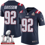 Youth Nike New England Patriots #92 Geneo Grissom Limited Navy Blue Rush Super Bowl LI 51 NFL Jersey