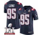 Youth Nike New England Patriots #95 Chris Long Limited Navy Blue Rush Super Bowl LI 51 NFL Jersey