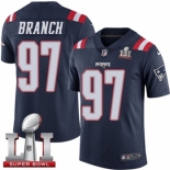 Youth Nike New England Patriots #97 Alan Branch Limited Navy Blue Rush Super Bowl LI 51 NFL Jersey