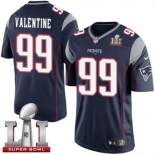 Youth Nike New England Patriots #99 Vincent Valentine Elite Navy Blue Team Color Super Bowl LI 51 NFL Jersey