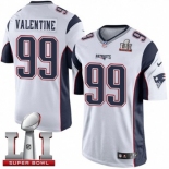 Youth Nike New England Patriots #99 Vincent Valentine Elite White Super Bowl LI 51 NFL Jersey