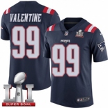 Youth Nike New England Patriots #99 Vincent Valentine Limited Navy Blue Rush Super Bowl LI 51 NFL Jersey