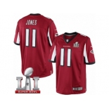 Youth Nike Atlanta Falcons #11 Julio Jones Limited Red Team Color Super Bowl LI 51 NFL Jersey