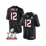 Youth Nike Atlanta Falcons #12 Mohamed Sanu Limited Black Alternate Super Bowl LI 51 NFL Jersey