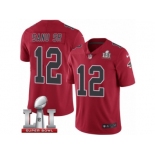 Youth Nike Atlanta Falcons #12 Mohamed Sanu Limited Red Rush Super Bowl LI 51 NFL Jersey