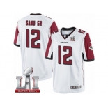 Youth Nike Atlanta Falcons #12 Mohamed Sanu Limited White Super Bowl LI 51 NFL Jersey