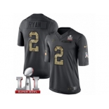 Youth Nike Atlanta Falcons #2 Matt Ryan Limited Black 2016 Salute to Service Super Bowl LI 51 NFL Jersey