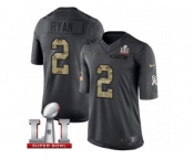 Youth Nike Atlanta Falcons #2 Matt Ryan Limited Black 2016 Salute to Service Super Bowl LI 51 NFL Jersey