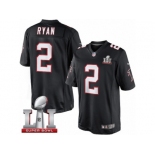 Youth Nike Atlanta Falcons #2 Matt Ryan Limited Black Alternate Super Bowl LI 51 NFL Jersey