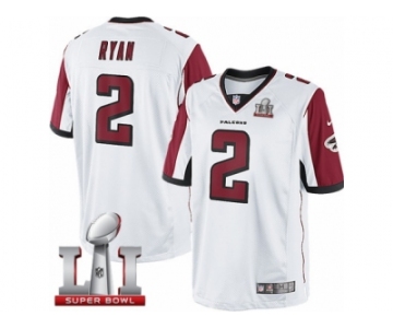 Youth Nike Atlanta Falcons #2 Matt Ryan Limited White Super Bowl LI 51 NFL Jersey