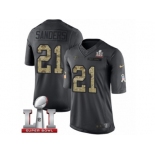 Youth Nike Atlanta Falcons #21 Deion Sanders Limited Black 2016 Salute to Service Super Bowl LI 51 NFL Jersey