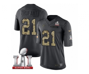 Youth Nike Atlanta Falcons #21 Desmond Trufant Limited Black 2016 Salute to Service Super Bowl LI 51 NFL Jersey