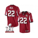 Youth Nike Atlanta Falcons #22 Keanu Neal Limited Red Team Color Super Bowl LI 51 NFL Jersey