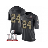 Youth Nike Atlanta Falcons #24 Devonta Freeman Limited Black 2016 Salute to Service Super Bowl LI 51 NFL Jersey