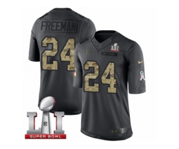 Youth Nike Atlanta Falcons #24 Devonta Freeman Limited Black 2016 Salute to Service Super Bowl LI 51 NFL Jersey