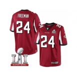 Youth Nike Atlanta Falcons #24 Devonta Freeman Limited Red Team Color Super Bowl LI 51 NFL Jersey