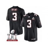 Youth Nike Atlanta Falcons #3 Matt Bryant Limited Black Alternate Super Bowl LI 51 NFL Jersey