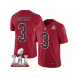 Youth Nike Atlanta Falcons #3 Matt Bryant Limited Red Rush Super Bowl LI 51 NFL Jersey