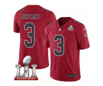 Youth Nike Atlanta Falcons #3 Matt Bryant Limited Red Rush Super Bowl LI 51 NFL Jersey