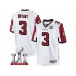 Youth Nike Atlanta Falcons #3 Matt Bryant Limited White Super Bowl LI 51 NFL Jersey