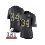 Youth Nike Atlanta Falcons #34 Brian Poole Limited Black 2016 Salute to Service Super Bowl LI 51 NFL Jersey