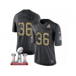 Youth Nike Atlanta Falcons #36 Kemal Ishmael Limited Black 2016 Salute to Service Super Bowl LI 51 NFL Jersey