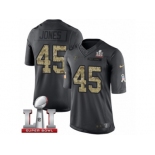 Youth Nike Atlanta Falcons #45 Deion Jones Limited Black 2016 Salute to Service Super Bowl LI 51 NFL Jersey