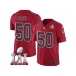 Youth Nike Atlanta Falcons #50 Brooks Reed Limited Red Rush Super Bowl LI 51 NFL Jersey