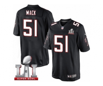 Youth Nike Atlanta Falcons #51 Alex Mack Limited Black Alternate Super Bowl LI 51 NFL Jersey