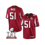 Youth Nike Atlanta Falcons #51 Alex Mack Limited Red Team Color Super Bowl LI 51 NFL Jersey