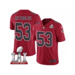 Youth Nike Atlanta Falcons #53 LaRoy Reynolds Limited Red Rush Super Bowl LI 51 NFL Jersey