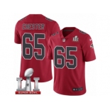 Youth Nike Atlanta Falcons #65 Chris Chester Limited Red Rush Super Bowl LI 51 NFL Jersey