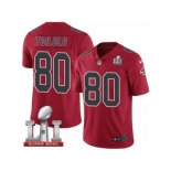 Youth Nike Atlanta Falcons #80 Levine Toilolo Limited Red Rush Super Bowl LI 51 NFL Jersey