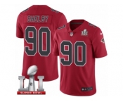 Youth Nike Atlanta Falcons #90 Derrick Shelby Limited Red Rush Super Bowl LI 51 NFL Jersey