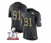 Youth Nike Atlanta Falcons #91 Courtney Upshaw Limited Black 2016 Salute to Service Super Bowl LI 51 NFL Jersey