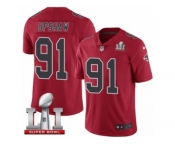 Youth Nike Atlanta Falcons #91 Courtney Upshaw Limited Red Rush Super Bowl LI 51 NFL Jersey