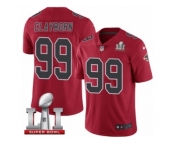 Youth Nike Atlanta Falcons #99 Adrian Clayborn Limited Red Rush Super Bowl LI 51 NFL Jersey